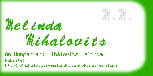 melinda mihalovits business card